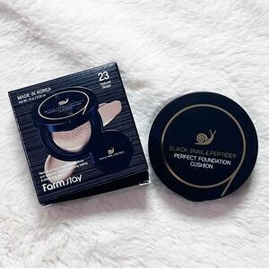 Farmstay Black Snail & Peptide 9 Perfect Foundation Cushion - 23 Natural Beige